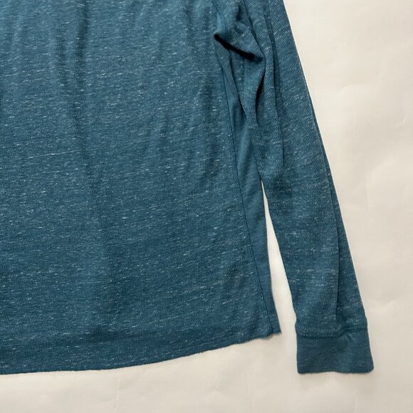 Lot of 2 Express Waffle Henley Shirt Mens sz M Gray & Teal Heathered Thermal Top - Picture 9 of 16